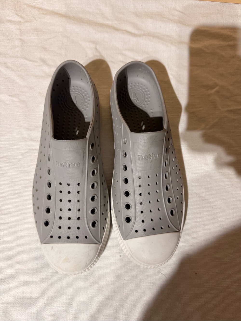 Native Jefferson Slip-On Loafers in Light Gray